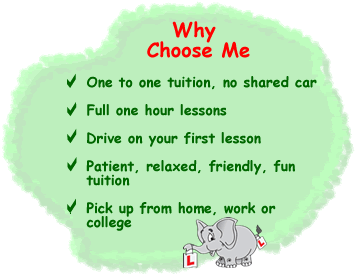 Why choose Hill's-Start Driving School? - One-to-one tuitition; no shared car; full 1 hour lessons; patient, relaxed, friendly and fun tuitition; drive on your first lesson and pick up from home or college